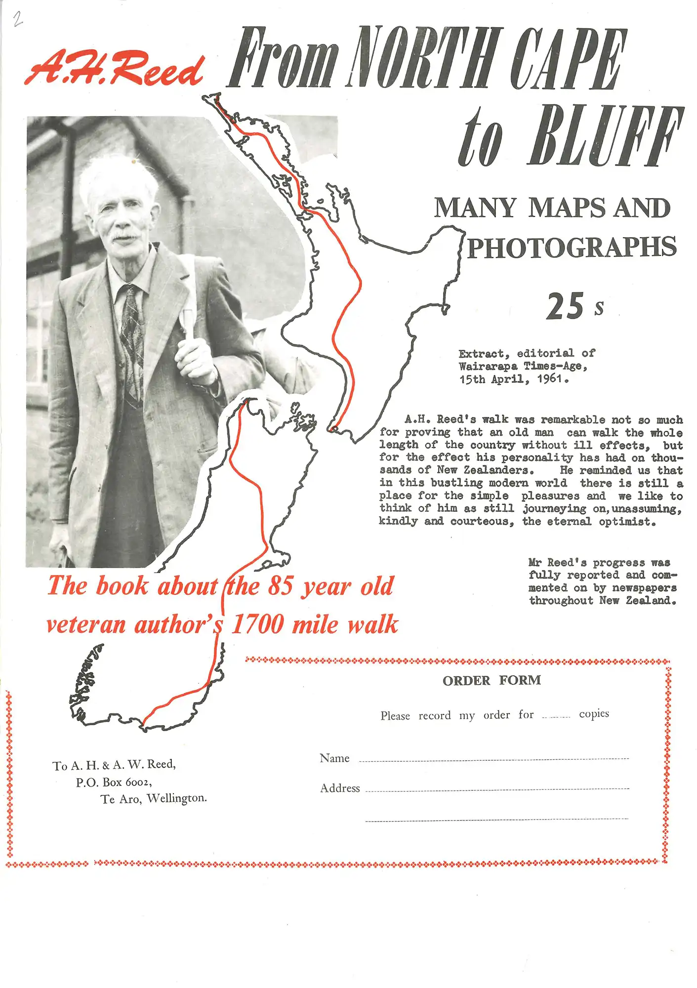 Prospectus for: From North Cape to Bluff (1961).