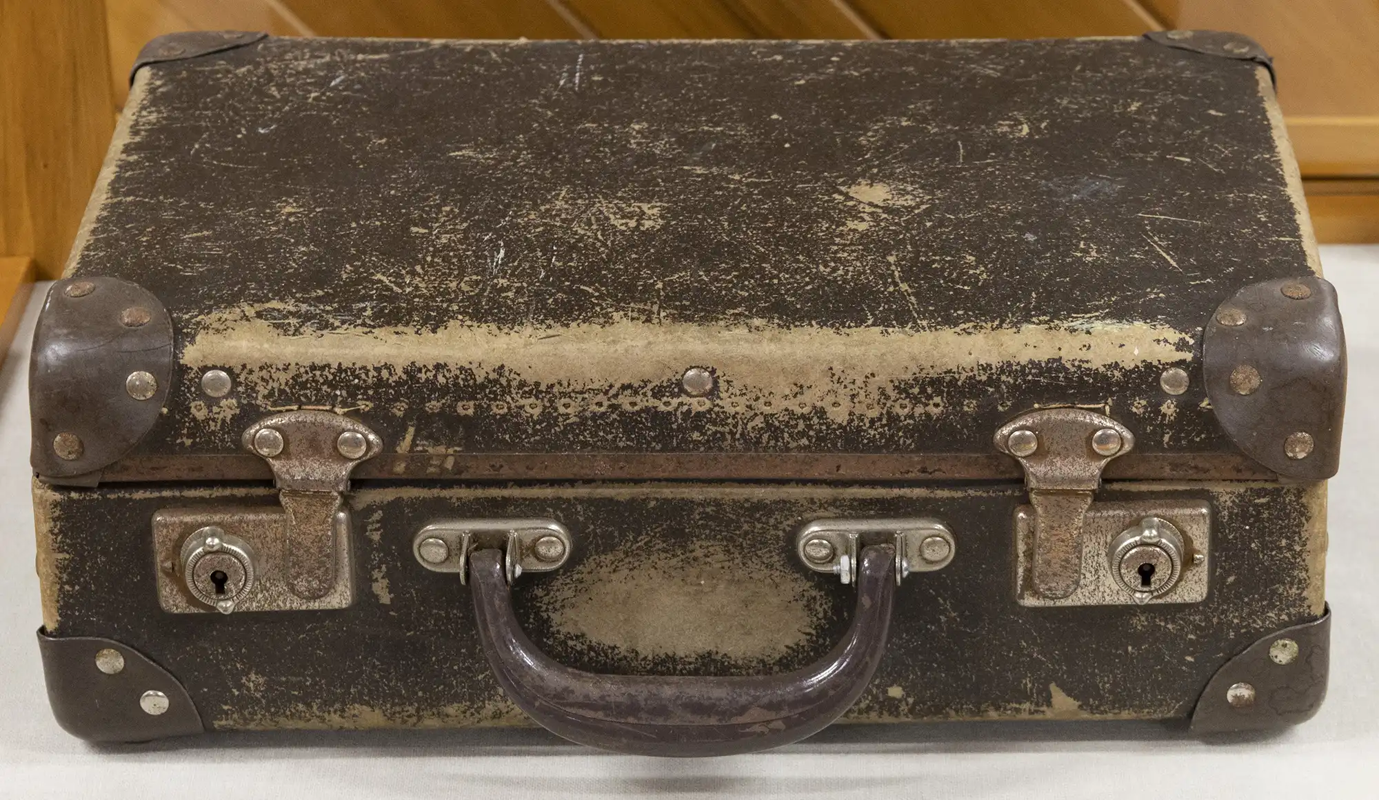 Small suitcase that belonged to A.H. Reed.